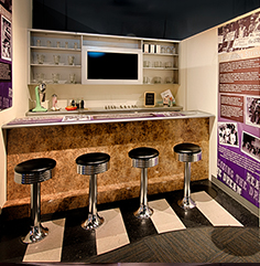 Exhibit recreation of drug store counter